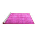 Sideview of Machine Washable Persian Pink Traditional Rug, wshtr3245pnk