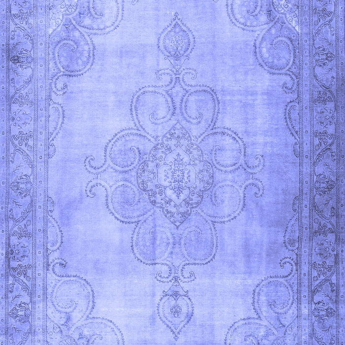Machine Washable Persian Blue Traditional Rug, wshtr3246blu