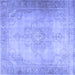Square Persian Blue Traditional Rug, tr3246blu