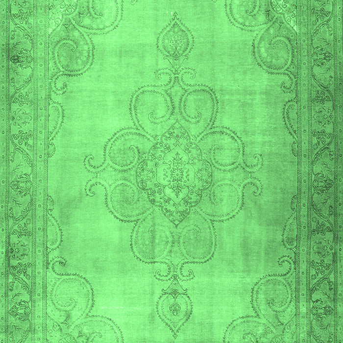 Machine Washable Persian Emerald Green Traditional Area Rugs, wshtr3246emgrn