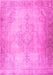 Machine Washable Persian Pink Traditional Rug, wshtr3246pnk