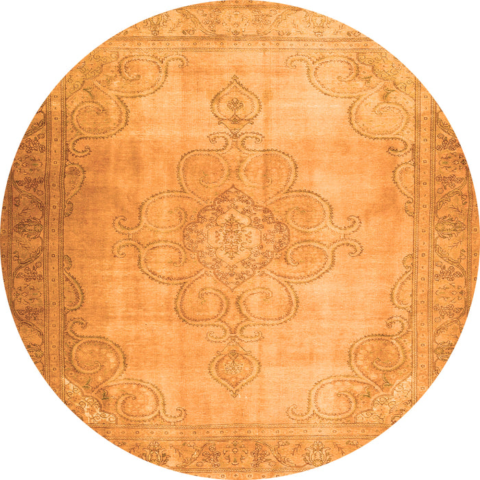 Square Persian Orange Traditional Rug, tr3246org