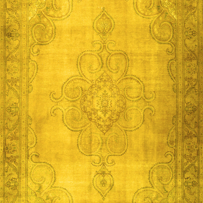 Machine Washable Persian Yellow Traditional Rug, wshtr3246yw