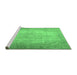 Sideview of Machine Washable Persian Emerald Green Traditional Area Rugs, wshtr3246emgrn