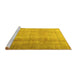 Sideview of Machine Washable Persian Yellow Traditional Rug, wshtr3247yw