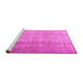 Sideview of Machine Washable Persian Pink Traditional Rug, wshtr3247pnk