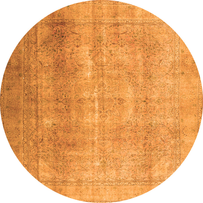 Square Persian Orange Traditional Rug, tr3247org