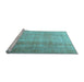 Sideview of Machine Washable Persian Light Blue Traditional Rug, wshtr3247lblu