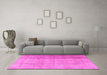 Machine Washable Persian Pink Traditional Rug in a Living Room, wshtr3247pnk