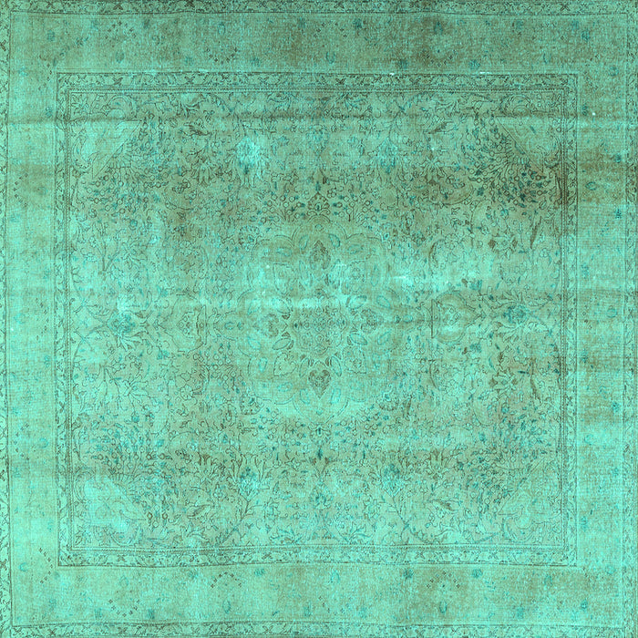 Square Persian Turquoise Traditional Rug, tr3247turq