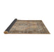 Sideview of Traditional Dark Gold Brown Persian Rug, tr3248