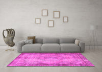 Machine Washable Persian Pink Traditional Rug, wshtr3248pnk