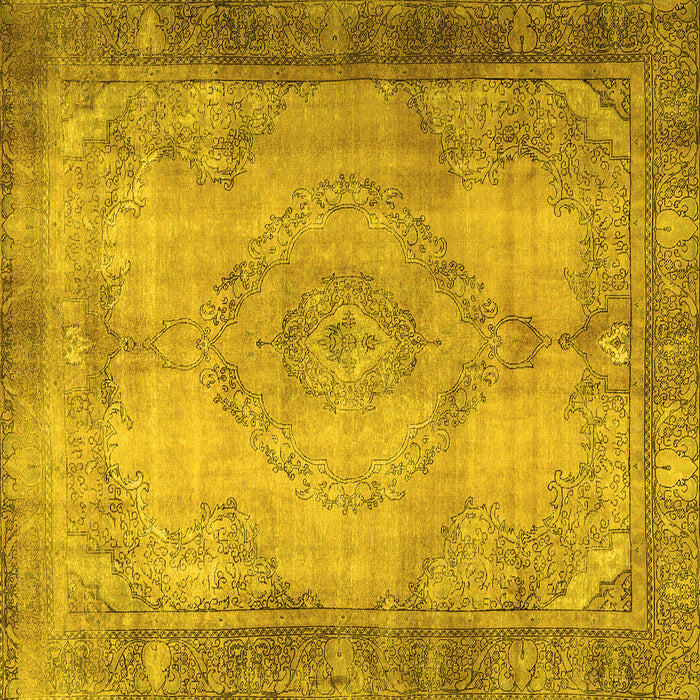 Square Persian Yellow Traditional Rug, tr3248yw