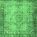 Square Persian Emerald Green Traditional Rug, tr3248emgrn