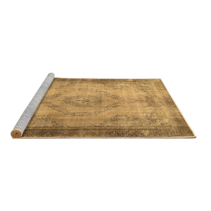 Sideview of Machine Washable Persian Brown Traditional Rug, wshtr3248brn