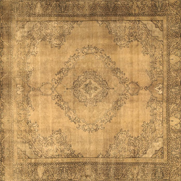 Square Machine Washable Persian Brown Traditional Rug, wshtr3248brn