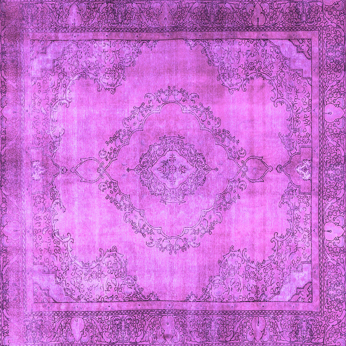 Square Machine Washable Persian Purple Traditional Area Rugs, wshtr3248pur