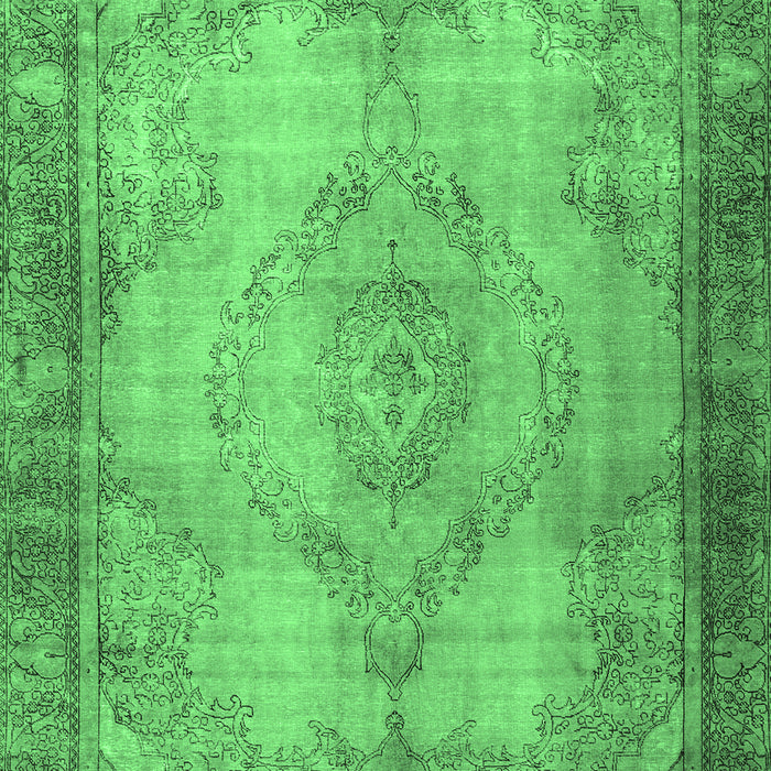 Machine Washable Persian Emerald Green Traditional Area Rugs, wshtr3248emgrn