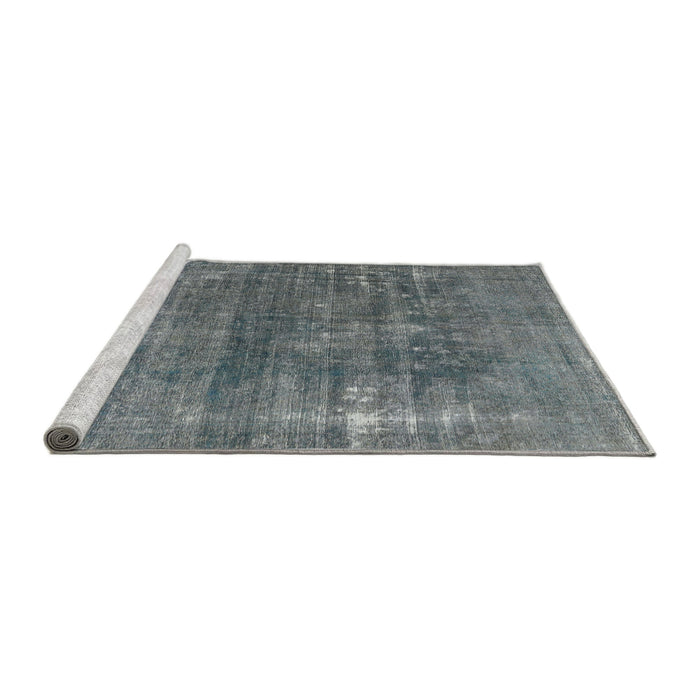 Sideview of Machine Washable Traditional Gray Rug, wshtr3249