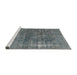 Sideview of Machine Washable Traditional Gray Rug, wshtr3249