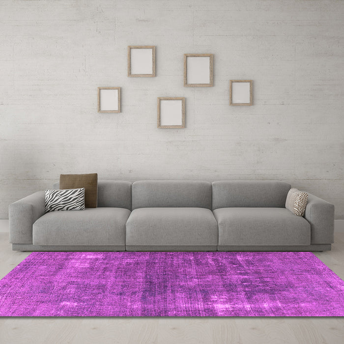Machine Washable Persian Pink Traditional Rug in a Living Room, wshtr3249pnk