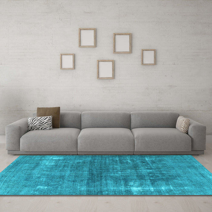 Machine Washable Persian Light Blue Traditional Rug in a Living Room, wshtr3249lblu