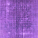 Square Persian Purple Traditional Rug, tr3249pur