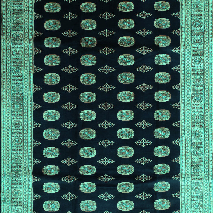 Machine Washable Persian Turquoise Traditional Area Rugs, wshtr324turq