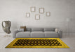 Machine Washable Persian Yellow Traditional Rug in a Living Room, wshtr324yw