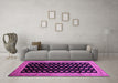 Machine Washable Persian Pink Traditional Rug in a Living Room, wshtr324pnk