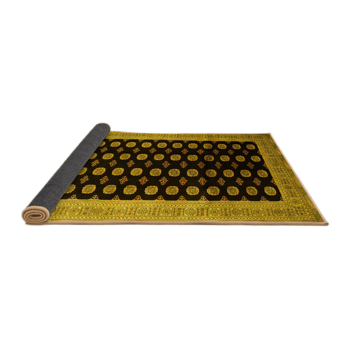 Sideview of Persian Yellow Traditional Rug, tr324yw