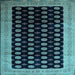 Square Machine Washable Persian Light Blue Traditional Rug, wshtr324lblu