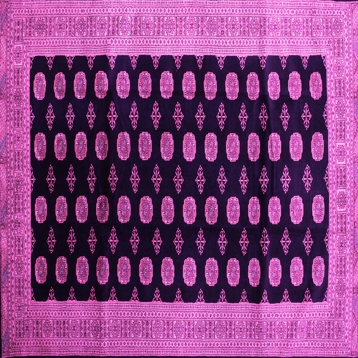 Square Machine Washable Persian Pink Traditional Rug, wshtr324pnk