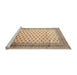 Sideview of Machine Washable Traditional Gold Brown Rug, wshtr325