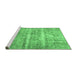 Sideview of Machine Washable Persian Emerald Green Traditional Area Rugs, wshtr3250emgrn