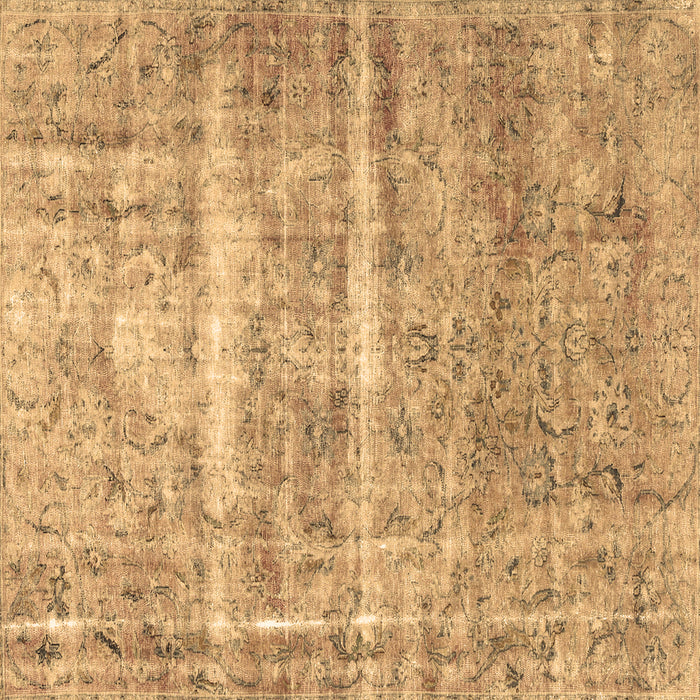 Square Persian Brown Traditional Rug, tr3250brn