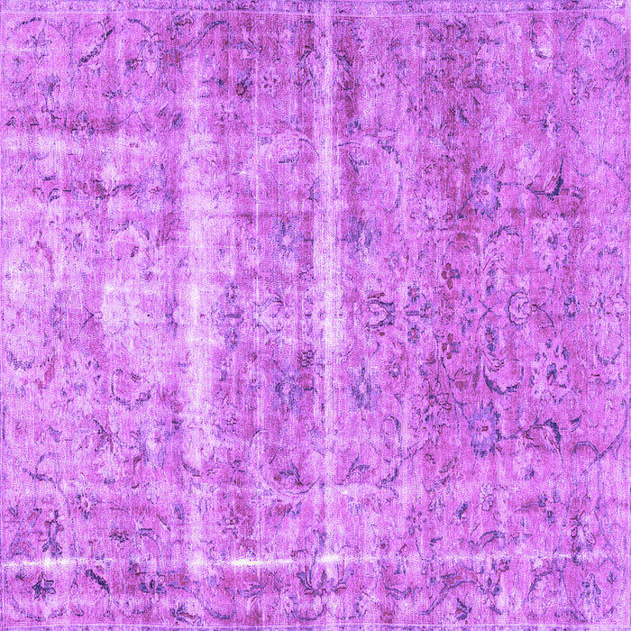 Square Machine Washable Persian Purple Traditional Area Rugs, wshtr3250pur