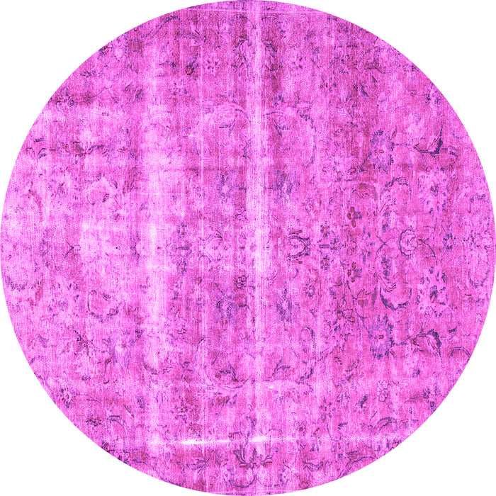 Round Persian Pink Traditional Rug, tr3250pnk