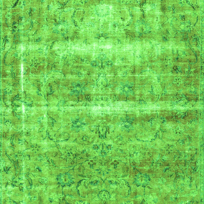 Serging Thickness of Machine Washable Persian Green Traditional Area Rugs, wshtr3250grn