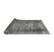 Sideview of Traditional Carbon Gray Persian Rug, tr3251