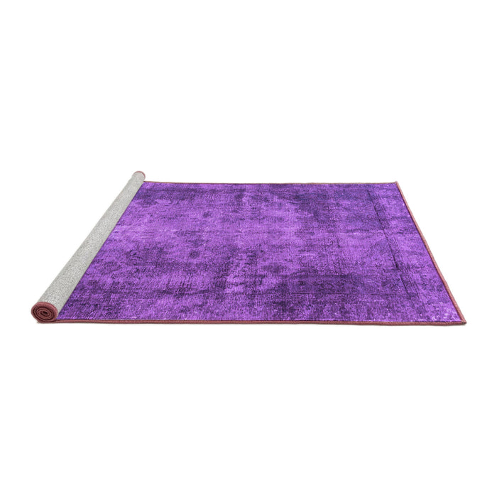 Sideview of Machine Washable Persian Purple Traditional Area Rugs, wshtr3251pur