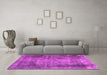 Machine Washable Persian Pink Traditional Rug in a Living Room, wshtr3251pnk