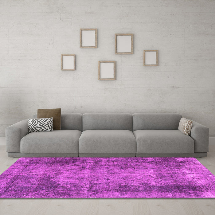 Machine Washable Persian Pink Traditional Rug in a Living Room, wshtr3251pnk