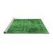 Sideview of Machine Washable Persian Emerald Green Traditional Area Rugs, wshtr3251emgrn