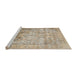 Sideview of Machine Washable Traditional Dark Almond Brown Rug, wshtr3252