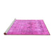 Sideview of Machine Washable Persian Pink Traditional Rug, wshtr3252pnk