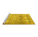 Sideview of Machine Washable Persian Yellow Traditional Rug, wshtr3252yw