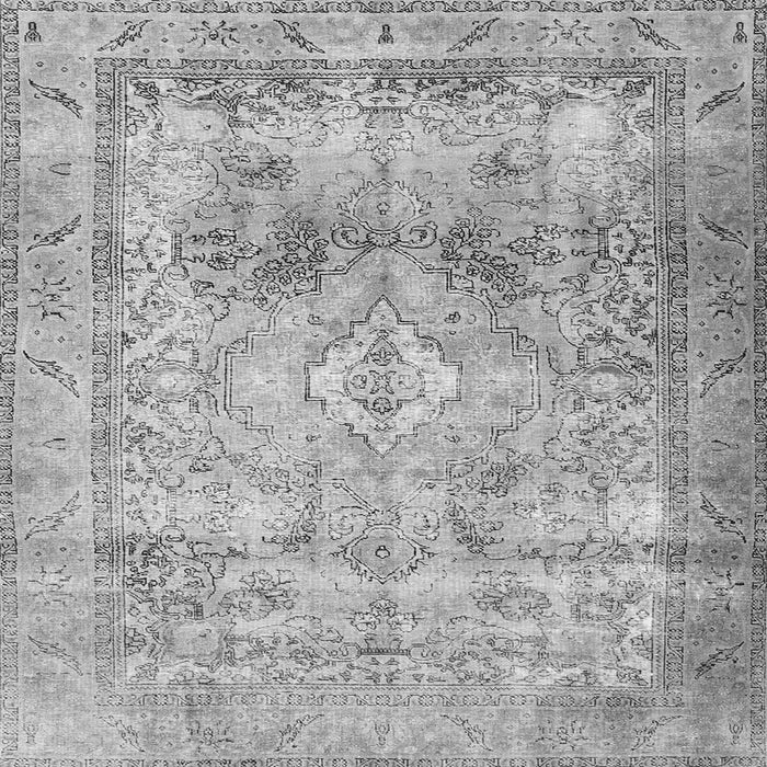 Serging Thickness of Persian Gray Traditional Rug, tr3252gry