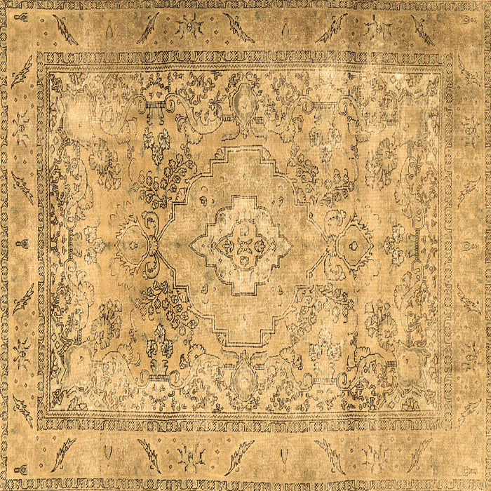 Square Persian Brown Traditional Rug, tr3252brn