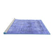 Sideview of Machine Washable Persian Blue Traditional Rug, wshtr3252blu